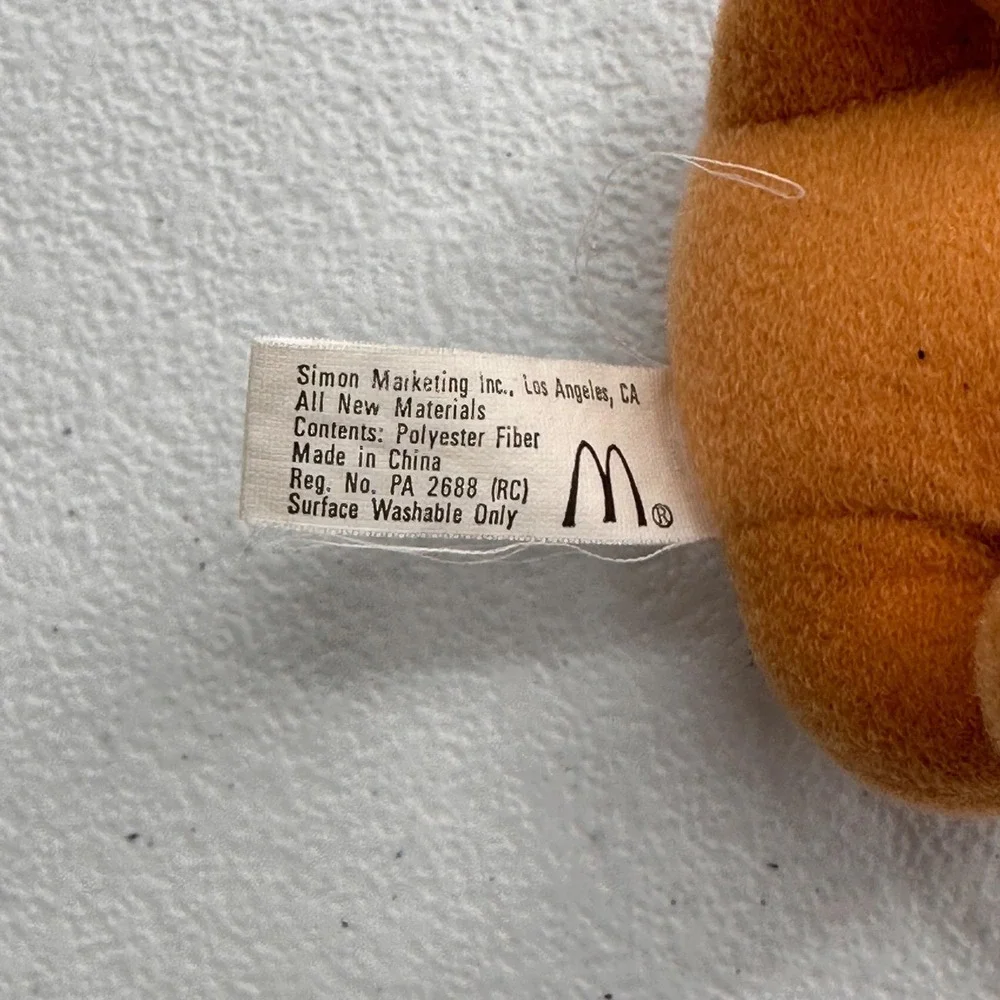 Vintage 1988 Disney Oliver The Cat McDonalds Plush Simon Marketing‎ Ornament Toy